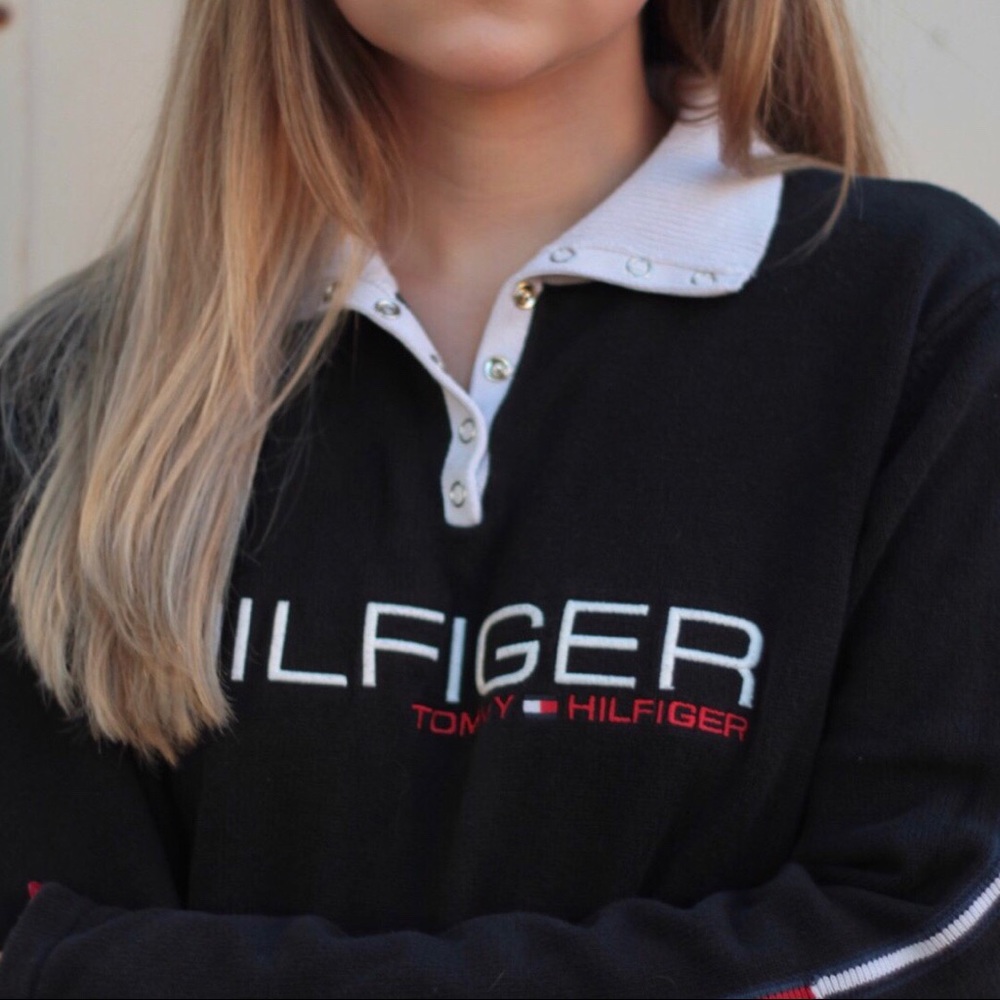 90’s Tommy Hilfiger long sleeve polo